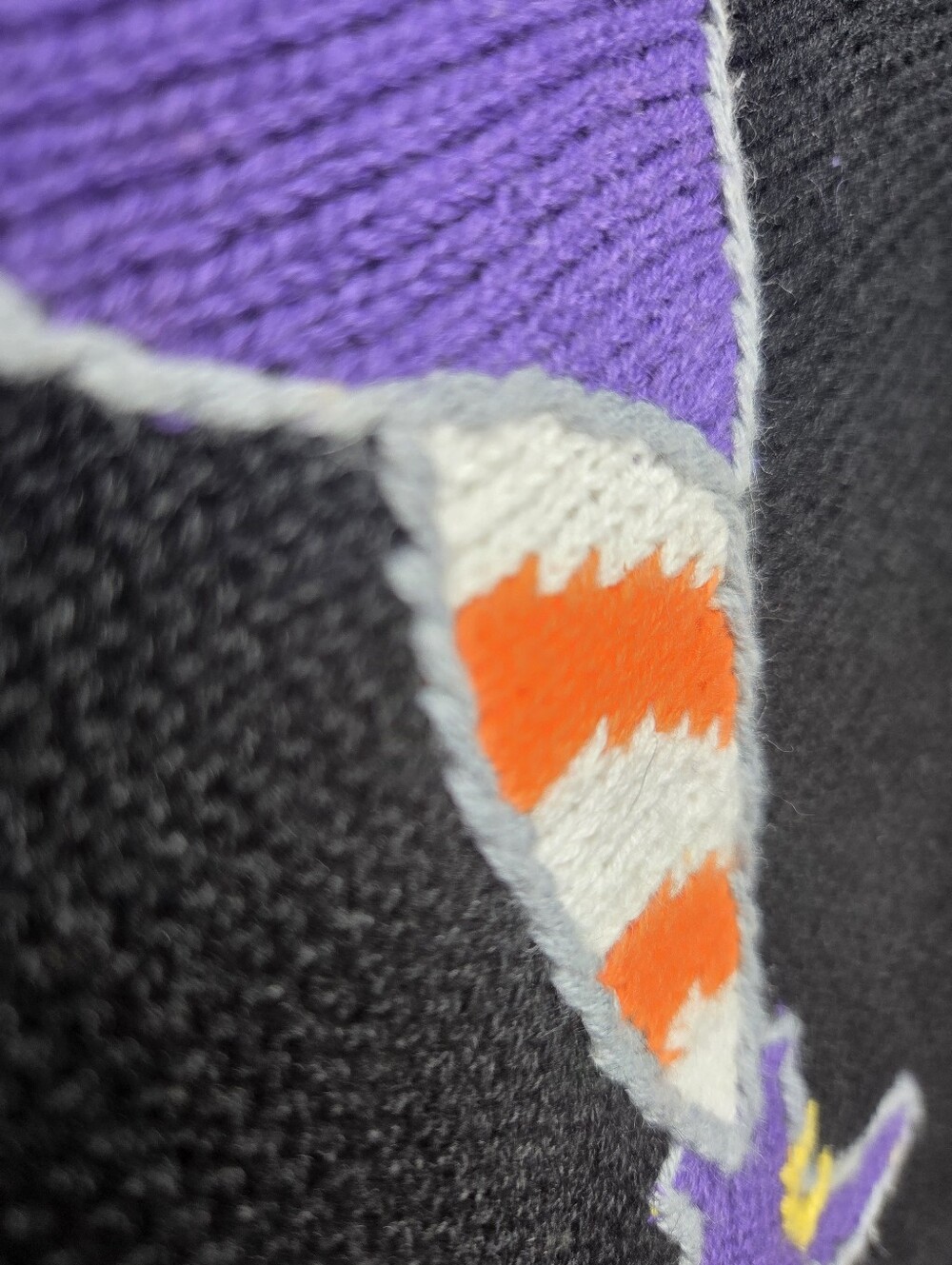 Vintage Quacker Factory Halloween Witch Cardigan Velvet Appliqué Embroidered L - Picture 8 of 10